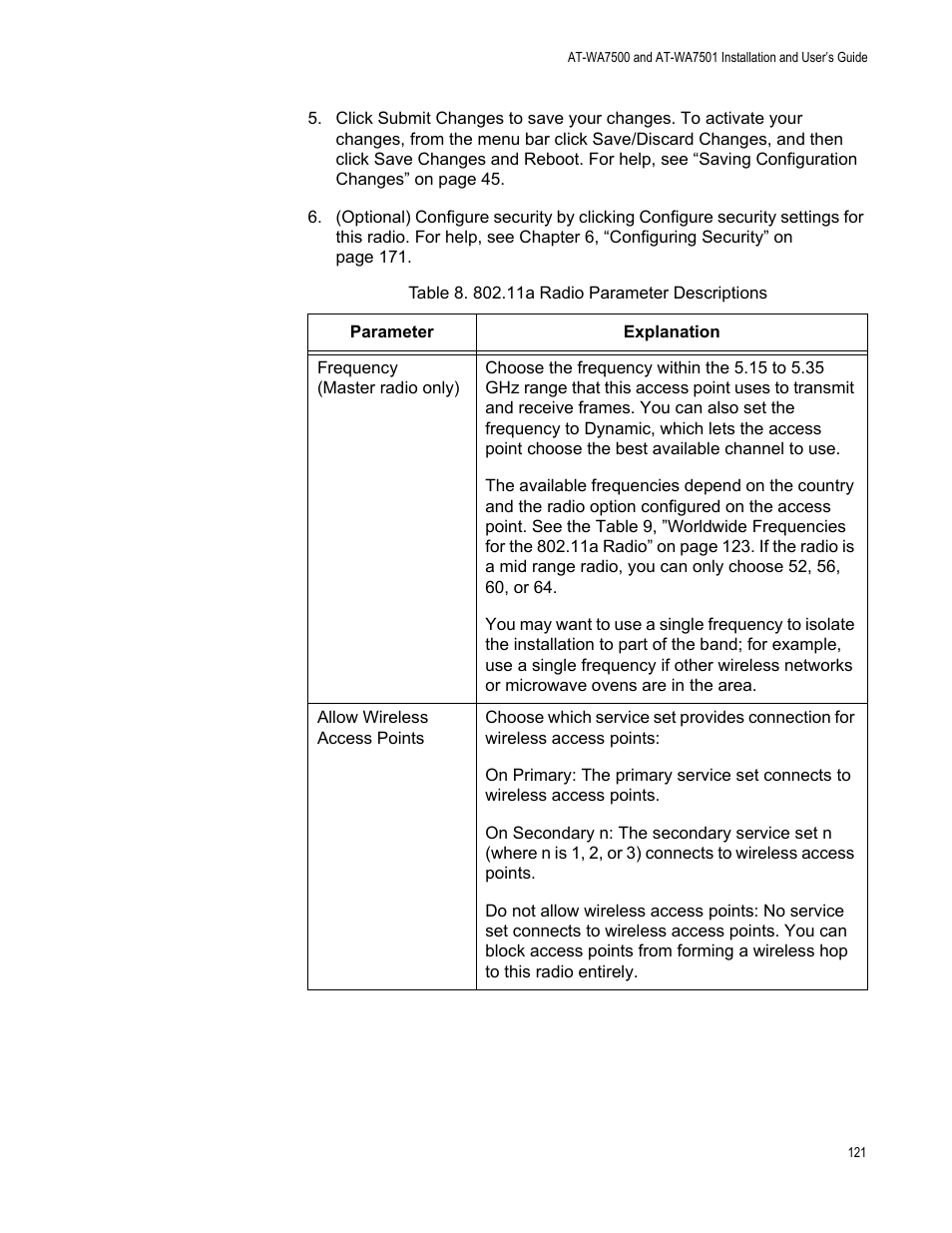 Allied Telesis AT-WA7501 User Manual | Page 121 / 352