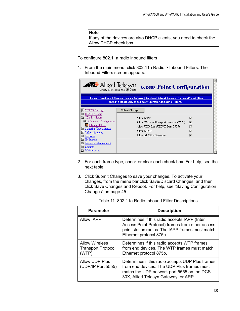 Allied Telesis AT-WA7501 User Manual | Page 127 / 352