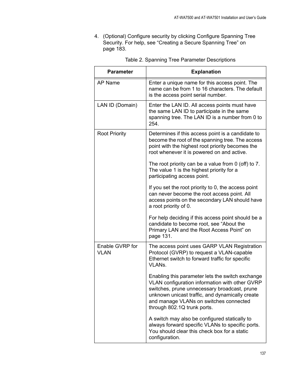Allied Telesis AT-WA7501 User Manual | Page 137 / 352