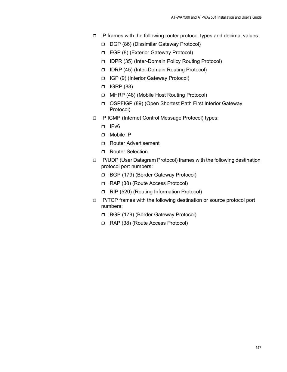 Allied Telesis AT-WA7501 User Manual | Page 147 / 352