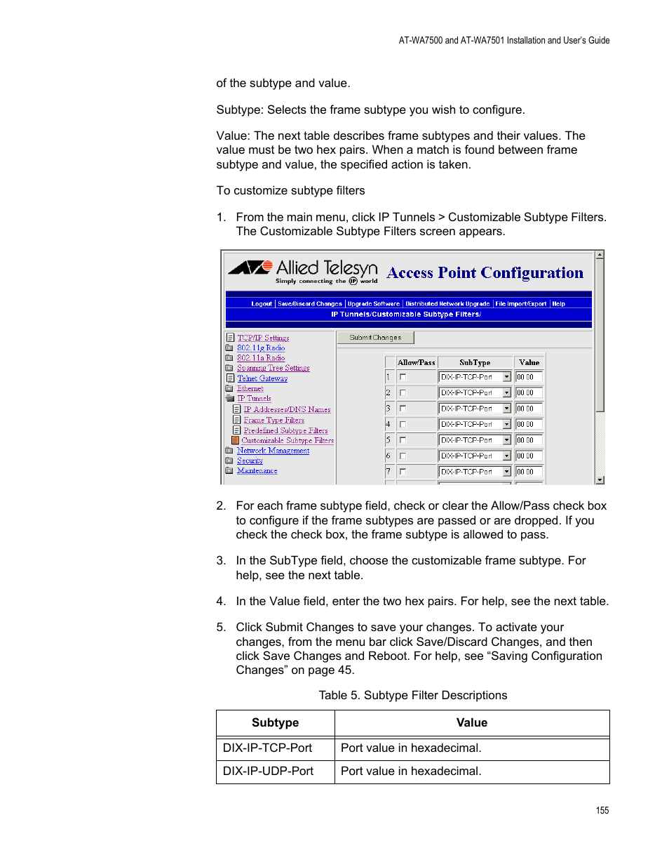 Allied Telesis AT-WA7501 User Manual | Page 155 / 352