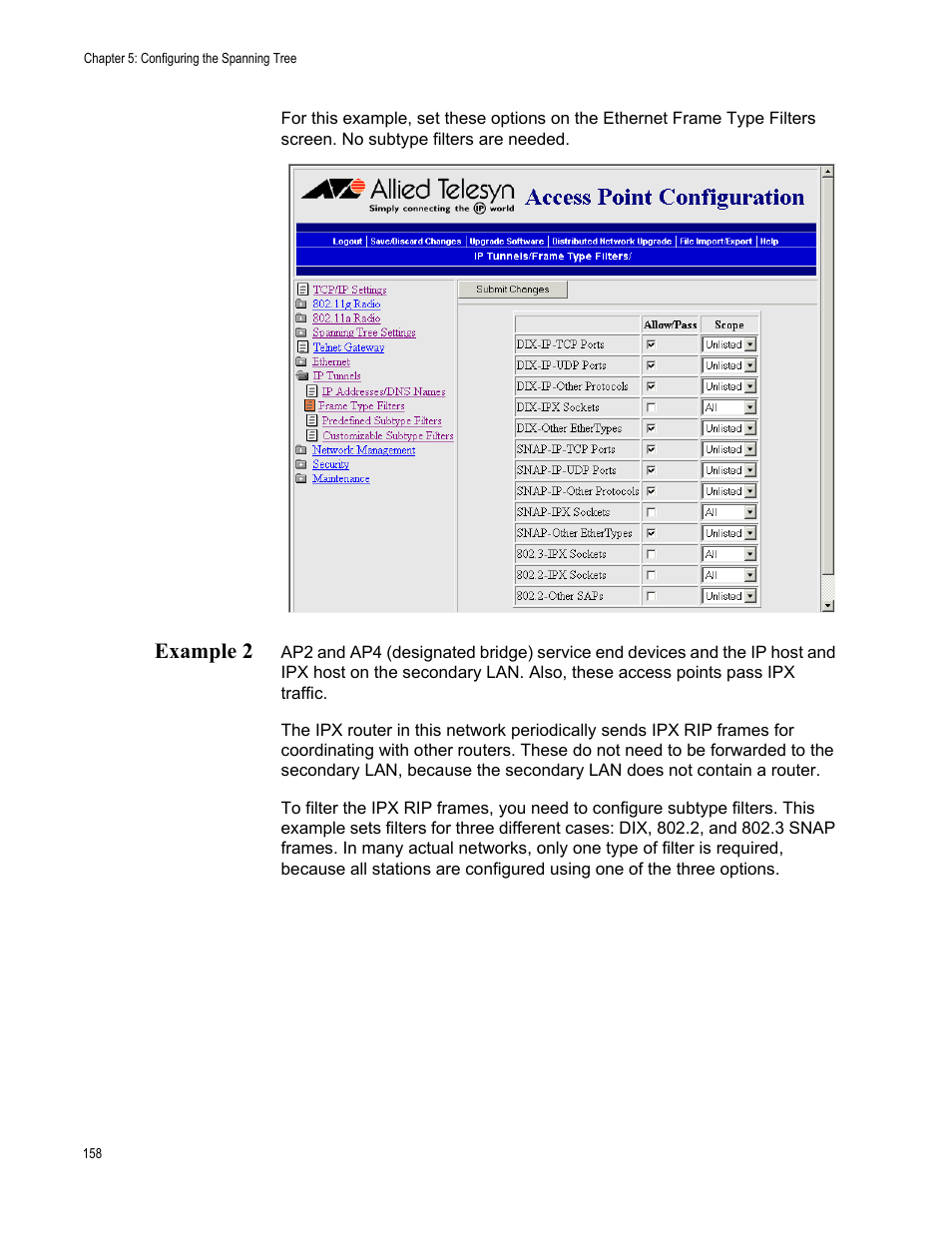 Example 2 | Allied Telesis AT-WA7501 User Manual | Page 158 / 352