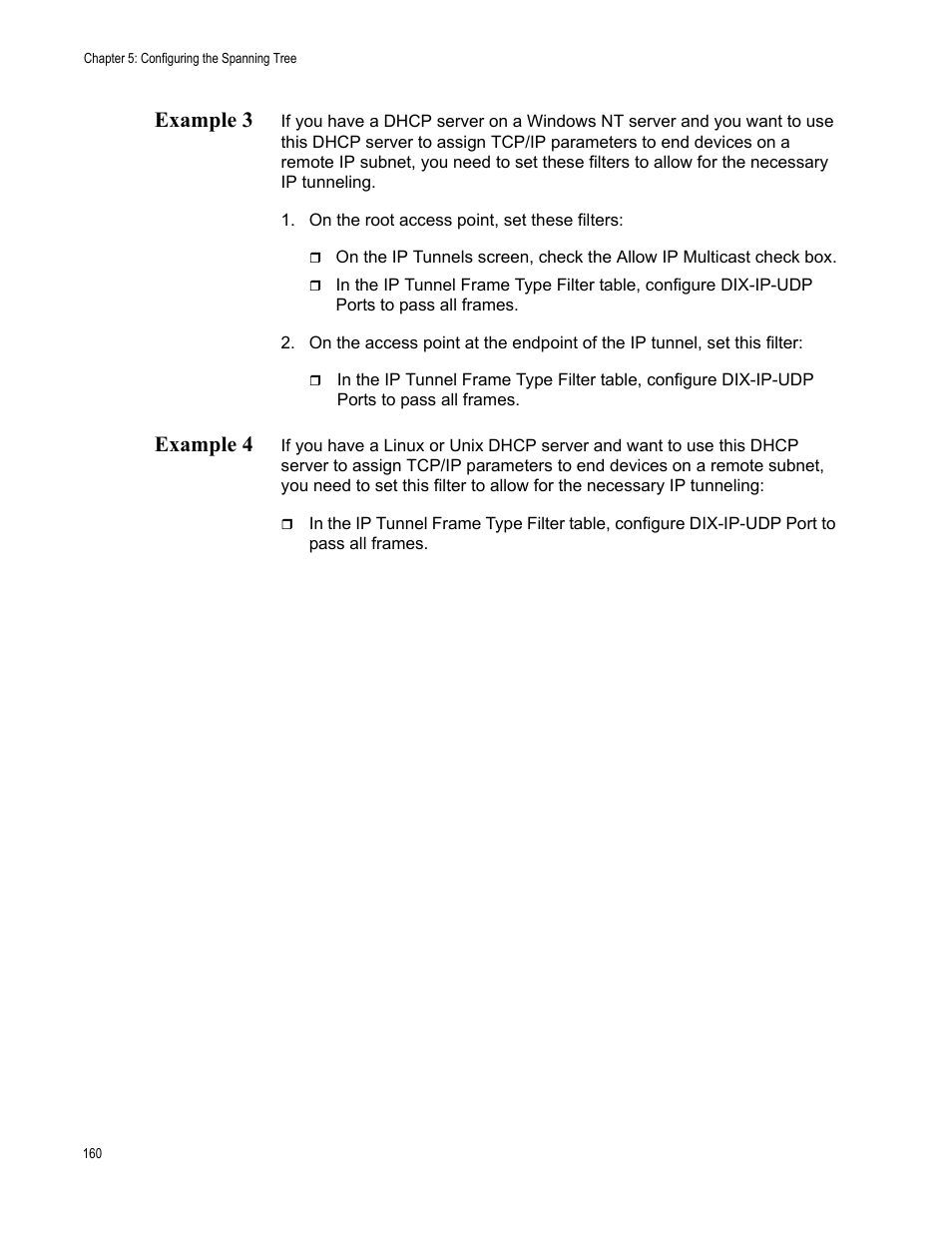 Example 3, Example 4, Example 3 example 4 | Allied Telesis AT-WA7501 User Manual | Page 160 / 352