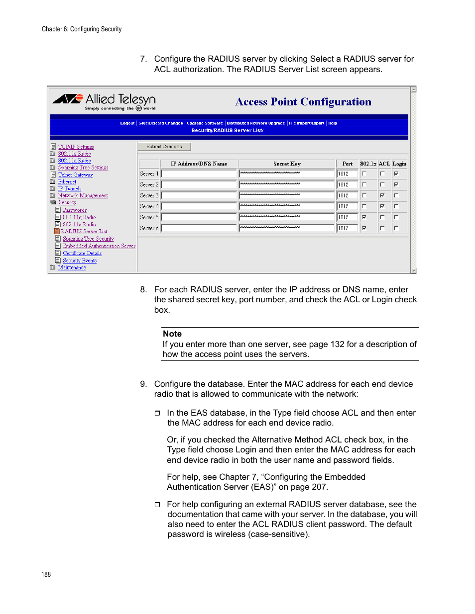 Allied Telesis AT-WA7501 User Manual | Page 188 / 352