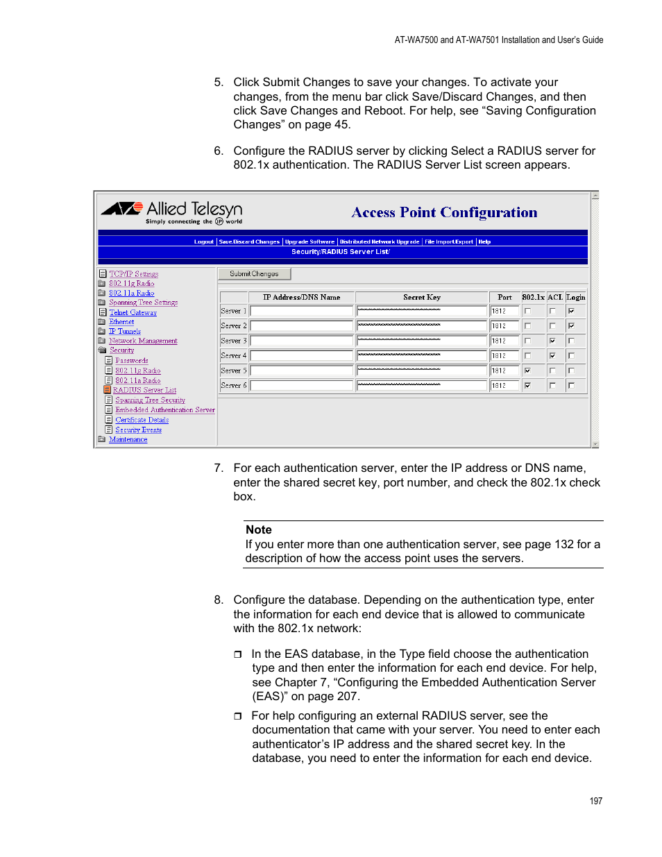 Allied Telesis AT-WA7501 User Manual | Page 197 / 352