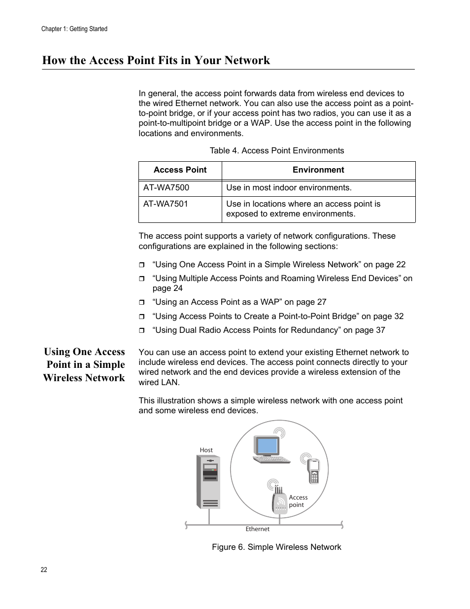How the access point fits in your network | Allied Telesis AT-WA7501 User Manual | Page 22 / 352