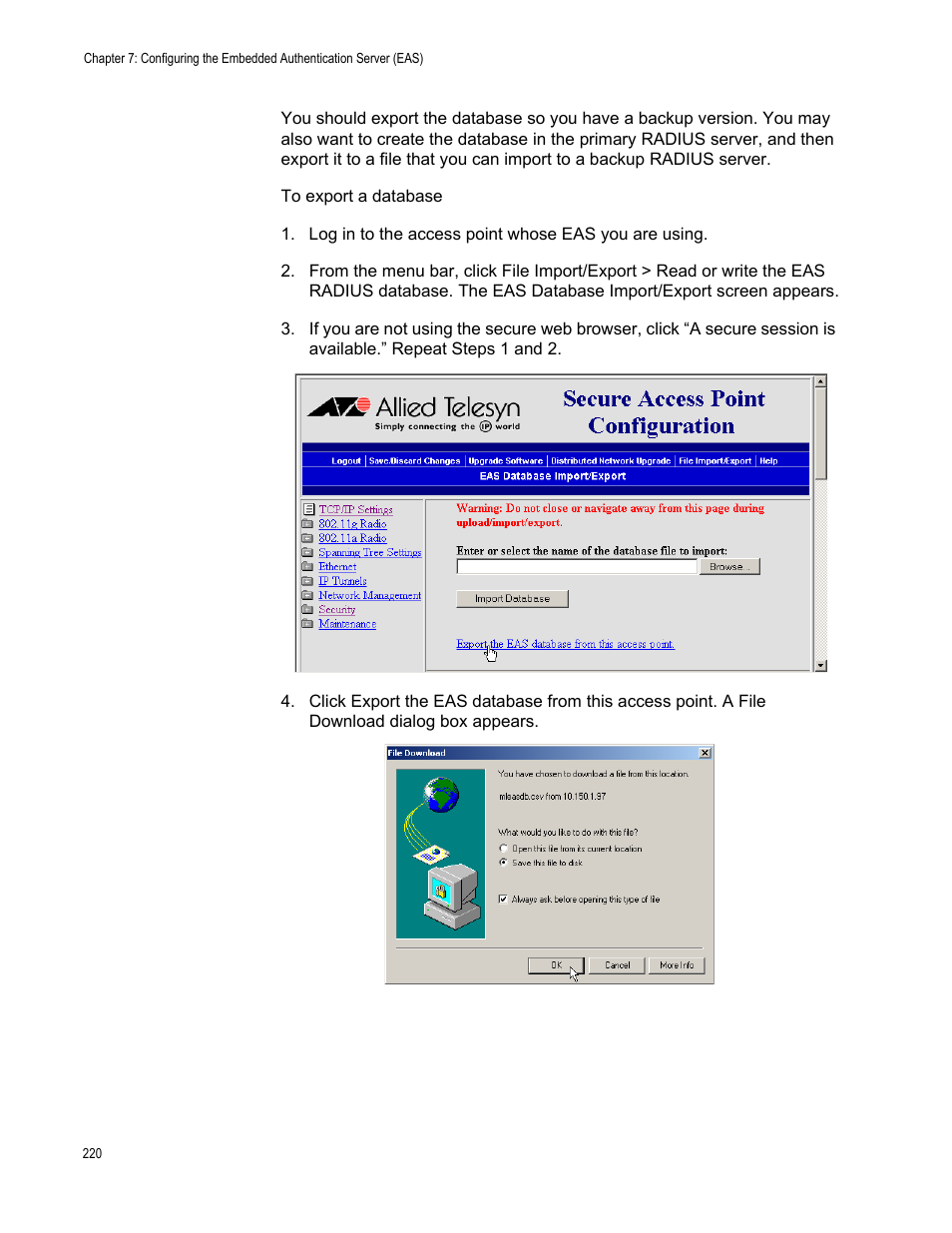 Allied Telesis AT-WA7501 User Manual | Page 220 / 352