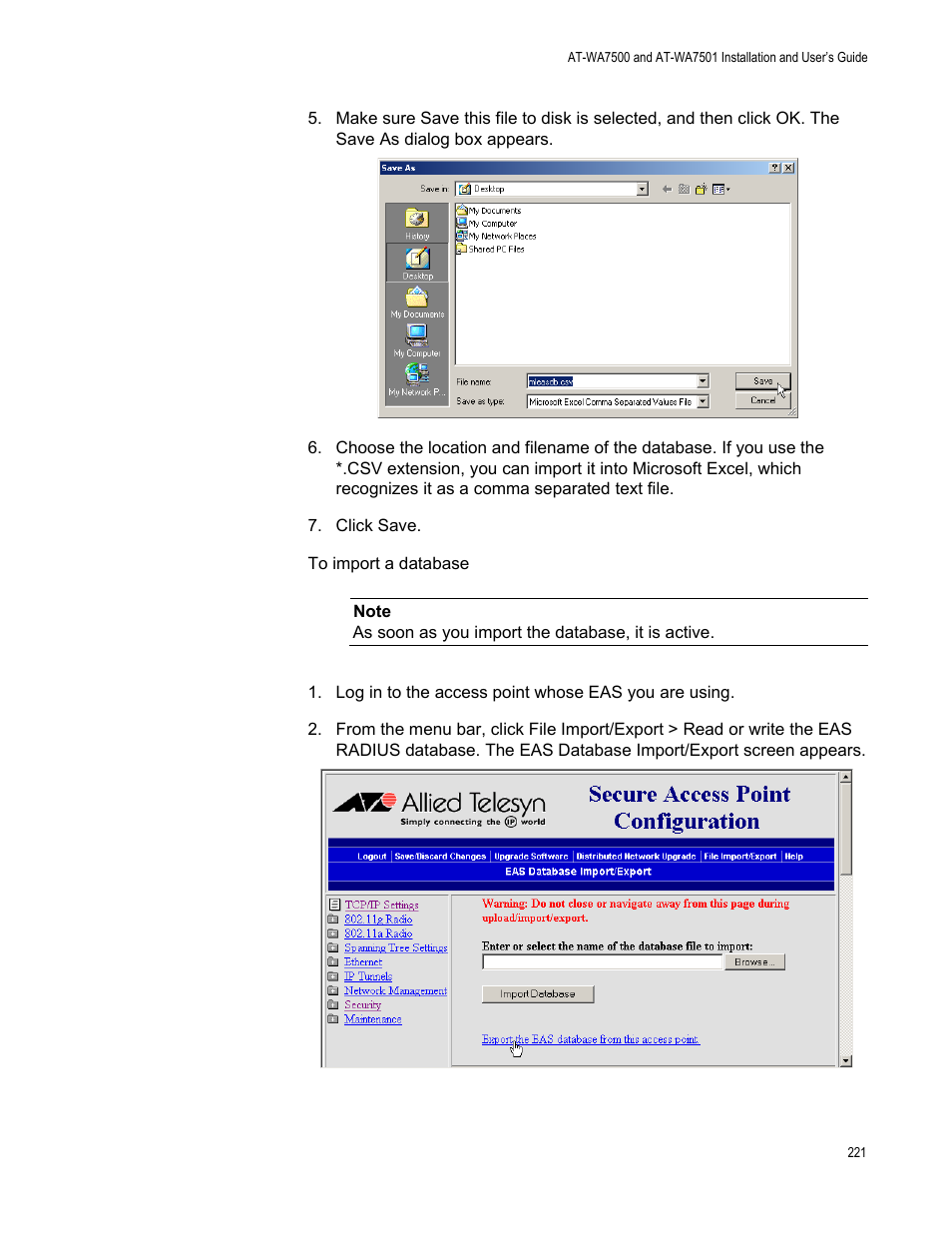Allied Telesis AT-WA7501 User Manual | Page 221 / 352
