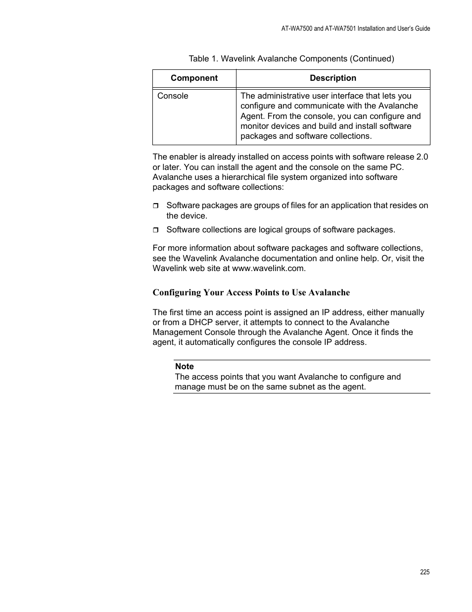 Allied Telesis AT-WA7501 User Manual | Page 225 / 352