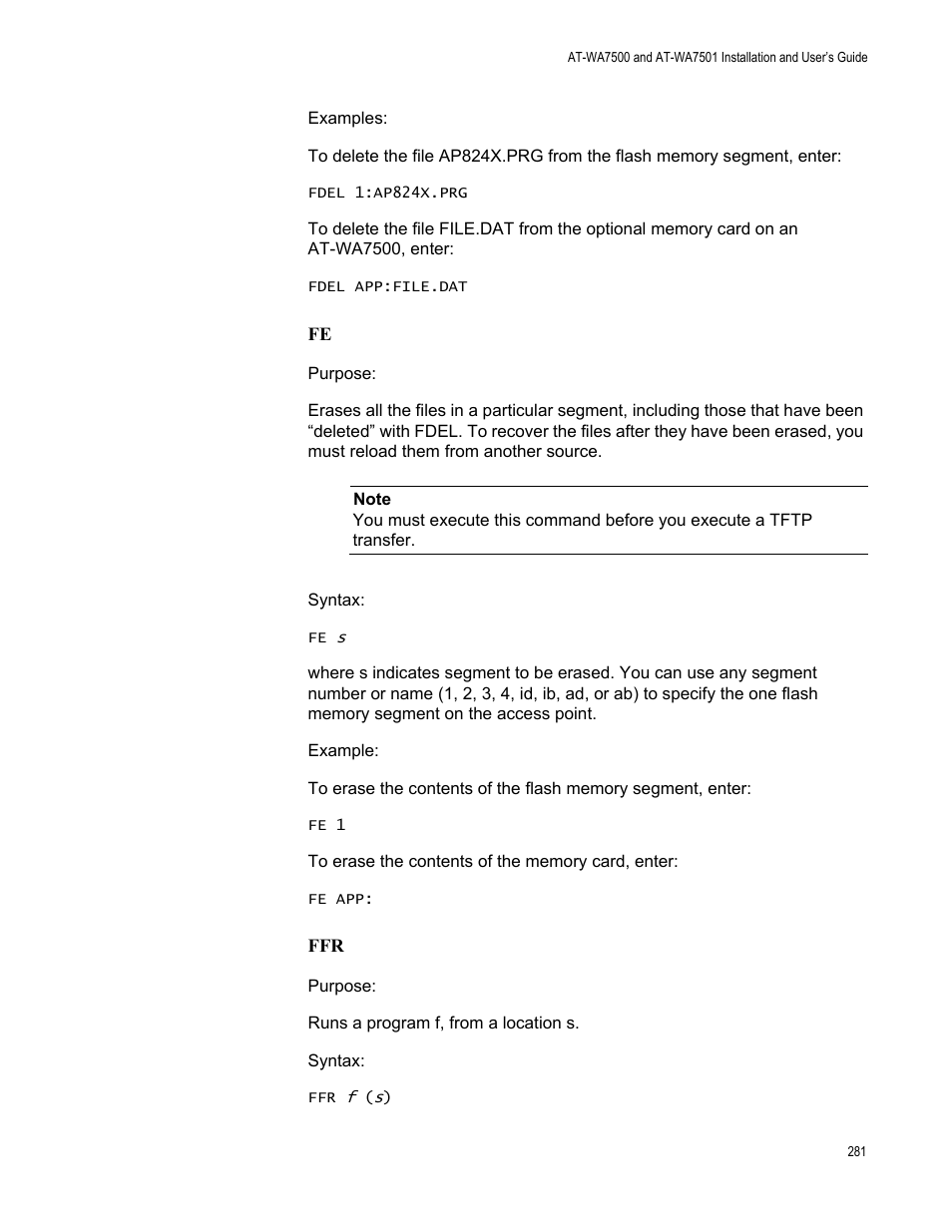 Allied Telesis AT-WA7501 User Manual | Page 281 / 352