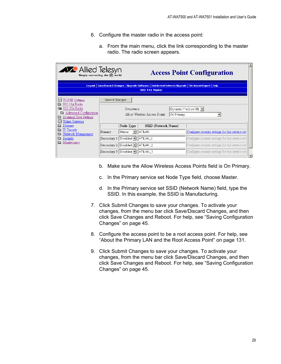 Allied Telesis AT-WA7501 User Manual | Page 29 / 352