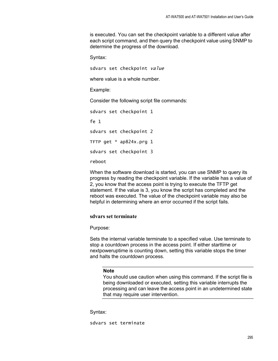 Allied Telesis AT-WA7501 User Manual | Page 295 / 352