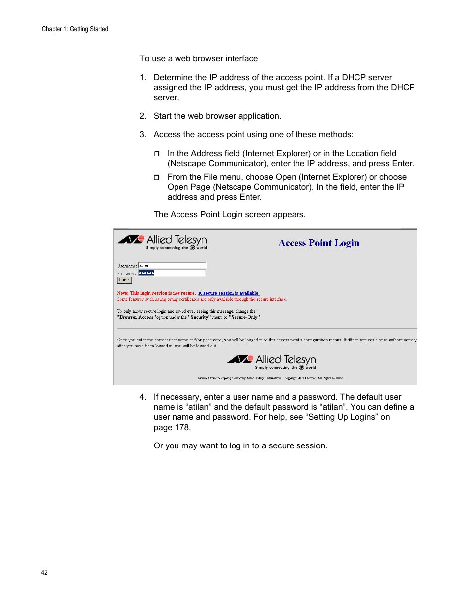Allied Telesis AT-WA7501 User Manual | Page 42 / 352