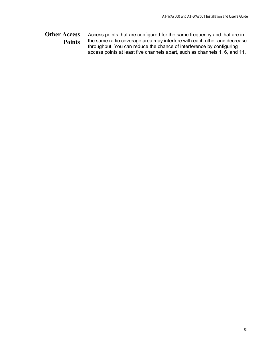 Other access points | Allied Telesis AT-WA7501 User Manual | Page 51 / 352