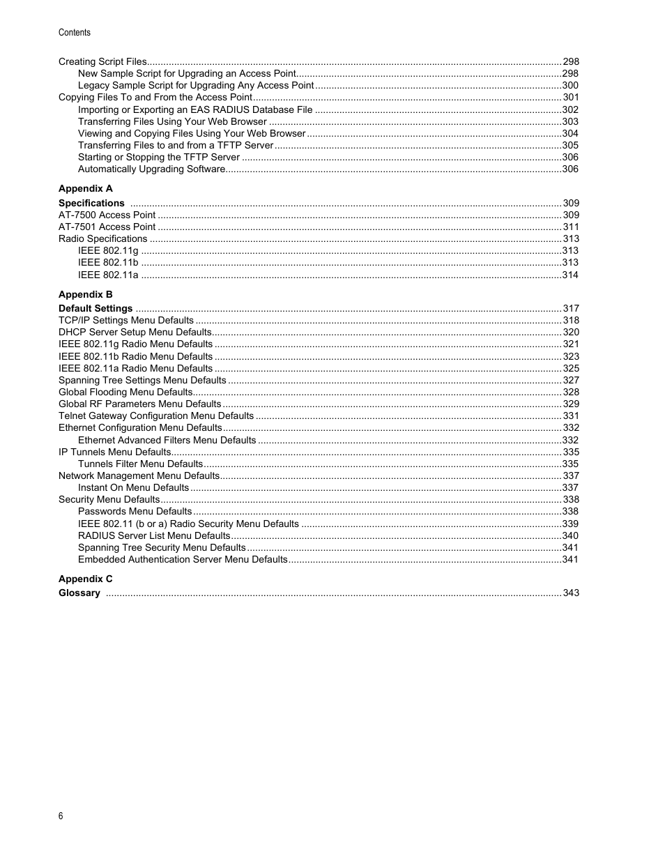 Allied Telesis AT-WA7501 User Manual | Page 6 / 352