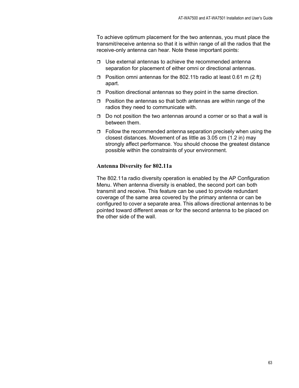 Allied Telesis AT-WA7501 User Manual | Page 63 / 352