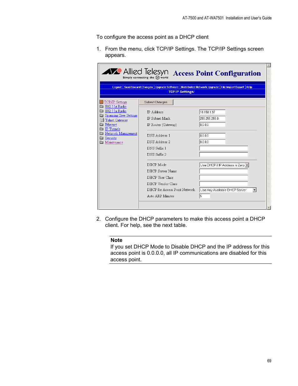 Allied Telesis AT-WA7501 User Manual | Page 69 / 352