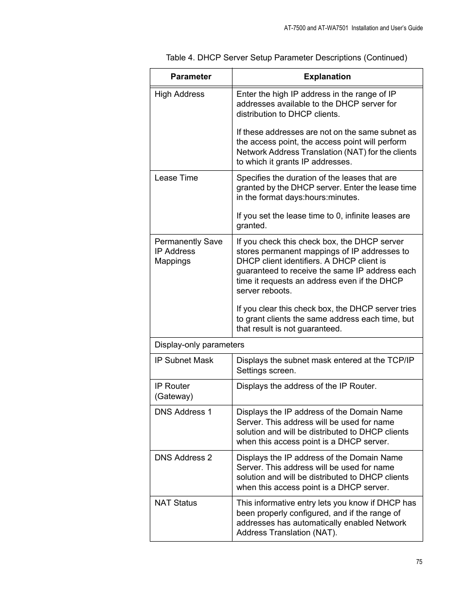Allied Telesis AT-WA7501 User Manual | Page 75 / 352
