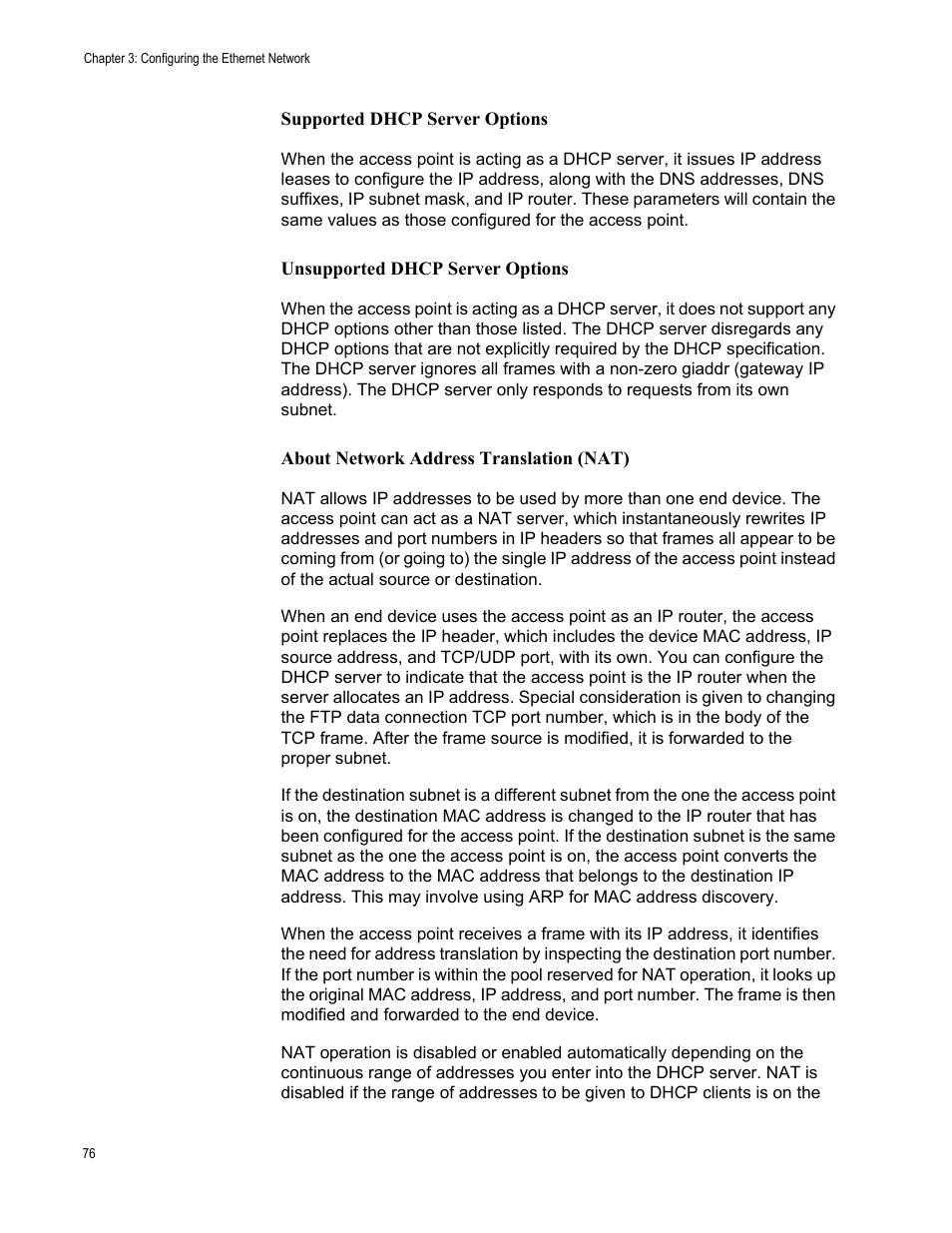 Point as a nat server, see “about | Allied Telesis AT-WA7501 User Manual | Page 76 / 352
