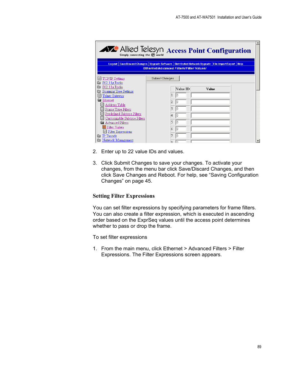 Allied Telesis AT-WA7501 User Manual | Page 89 / 352