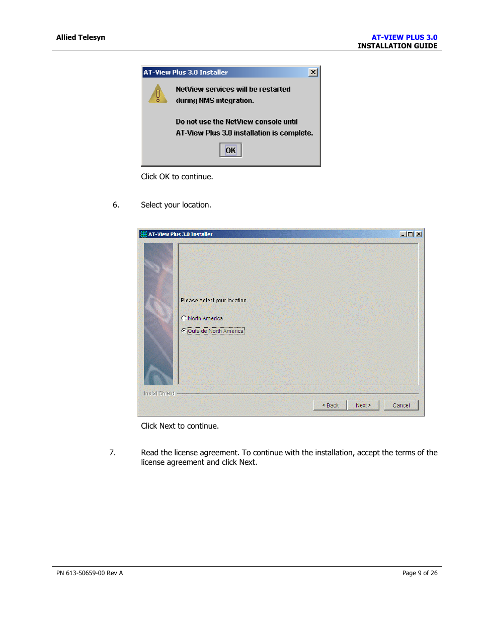 Allied Telesis AT-VIEW PLUS 3.0 INSTALLATION User Manual | Page 9 / 26