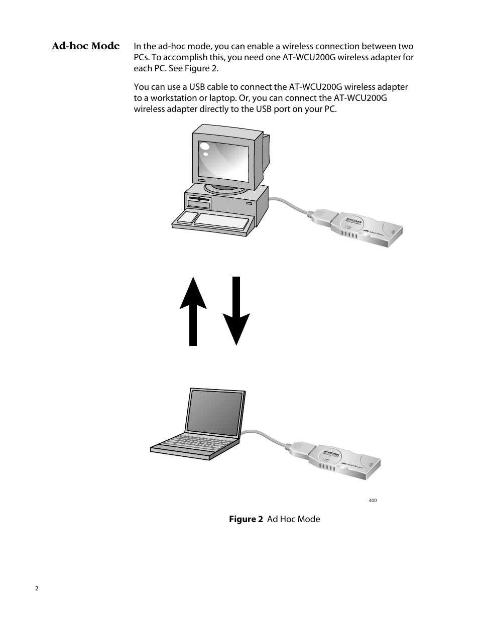 Ad-hoc mode | Allied Telesis AT-WCU200G User Manual | Page 16 / 60