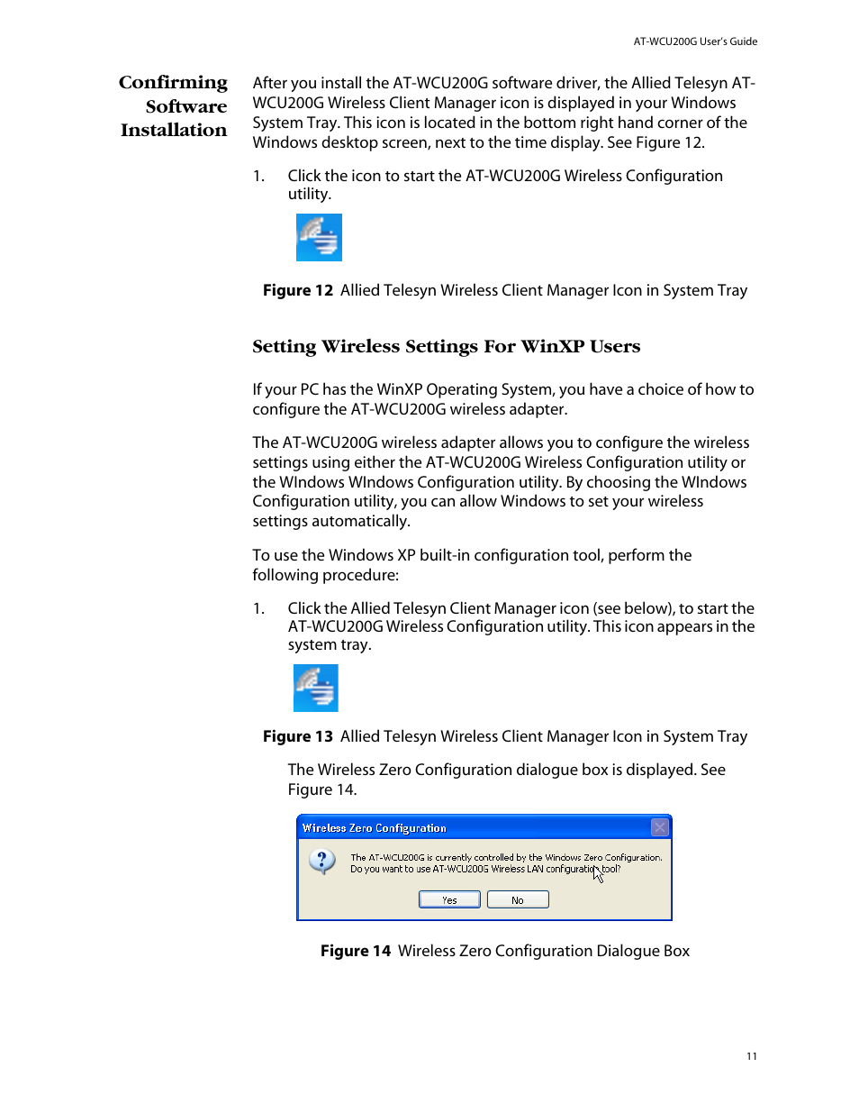 Confirming software installation | Allied Telesis AT-WCU200G User Manual | Page 25 / 60