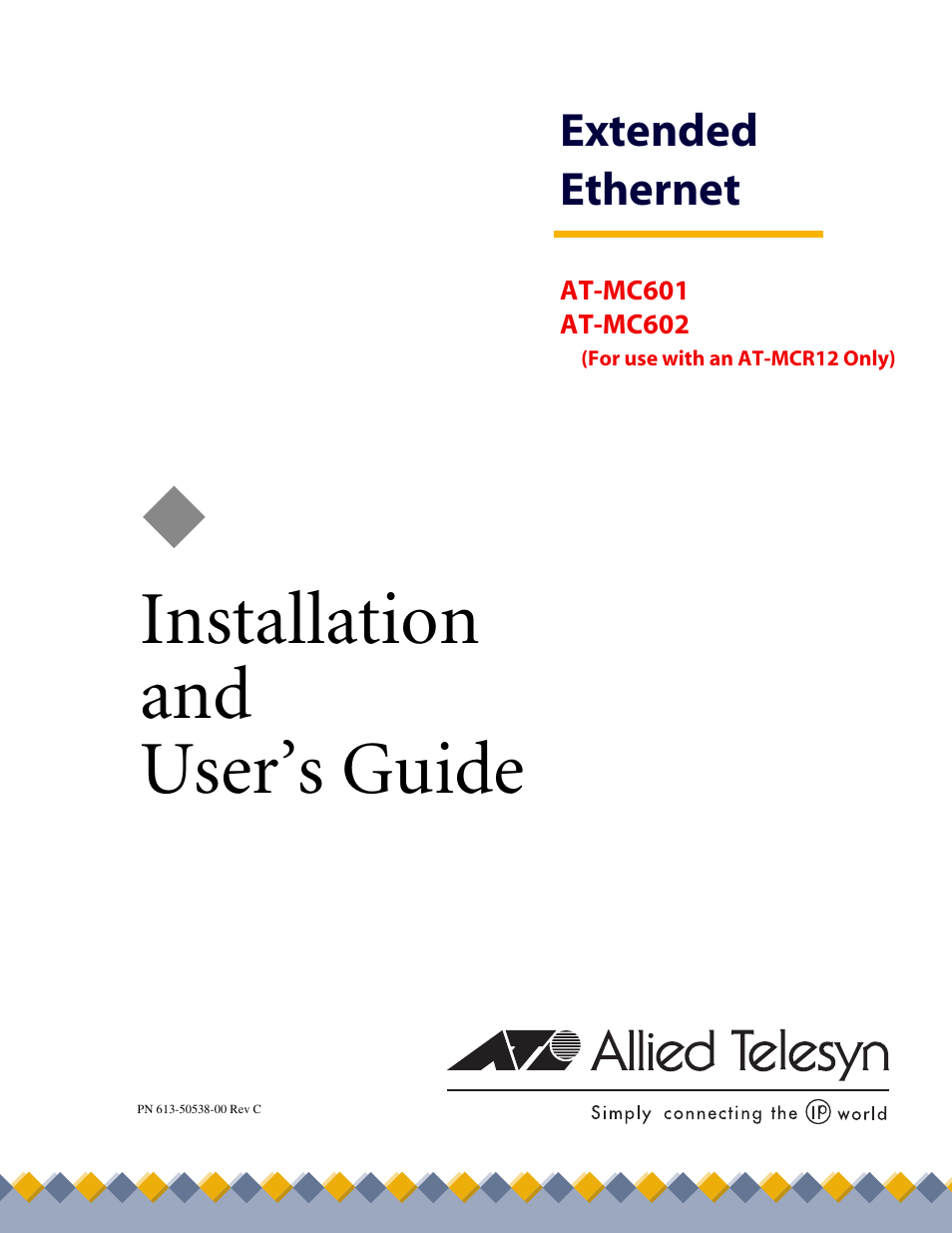 Allied Telesis AT-MC602 User Manual | 65 pages