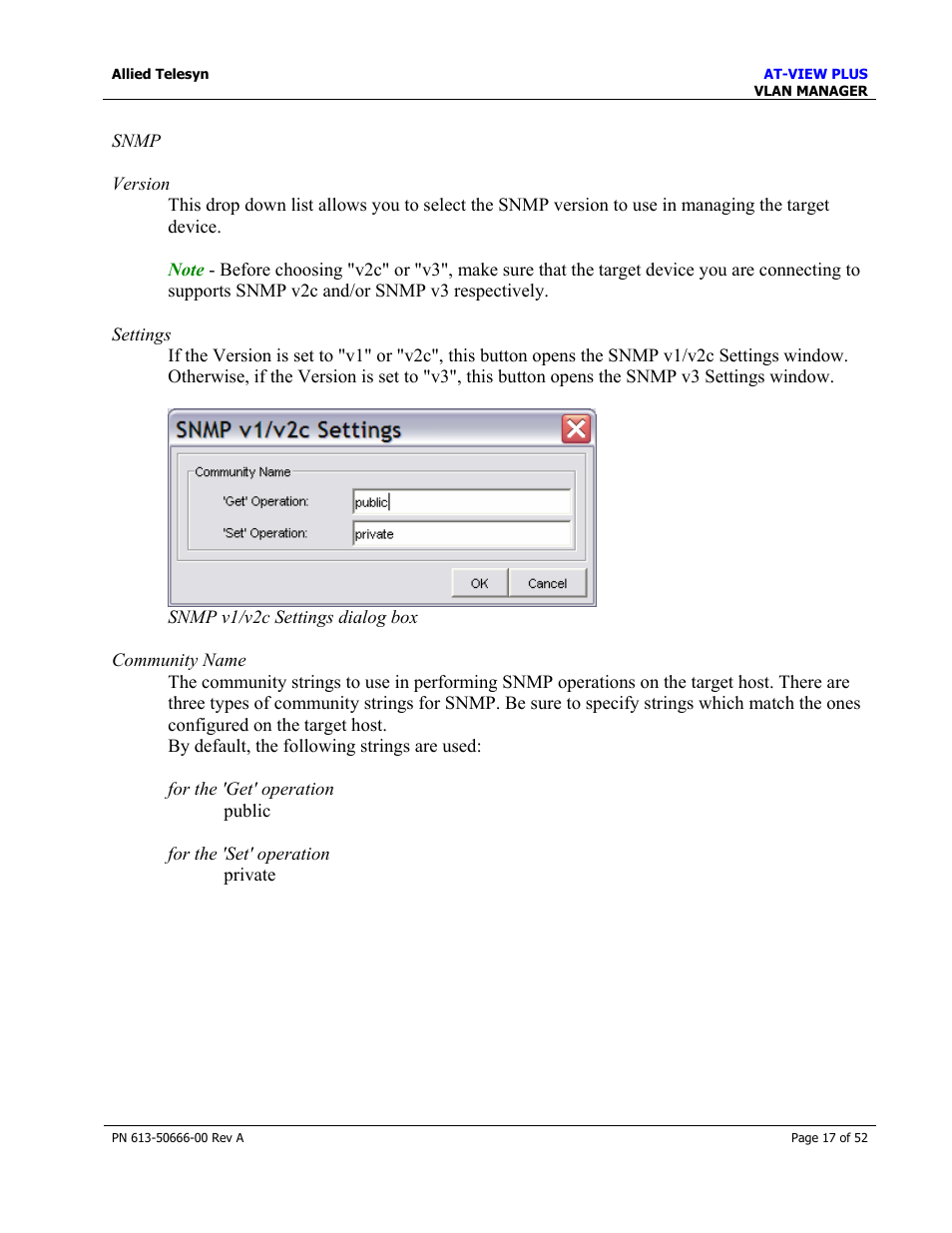 Allied Telesis AT-VIEW PLUS 3.0 VLAN MANAGER User Manual | Page 17 / 52