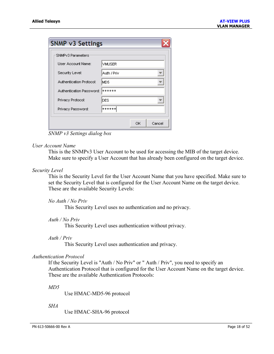 Allied Telesis AT-VIEW PLUS 3.0 VLAN MANAGER User Manual | Page 18 / 52