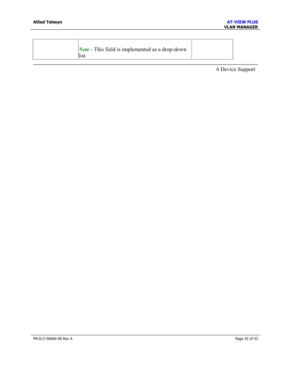 Allied Telesis AT-VIEW PLUS 3.0 VLAN MANAGER User Manual | Page 52 / 52