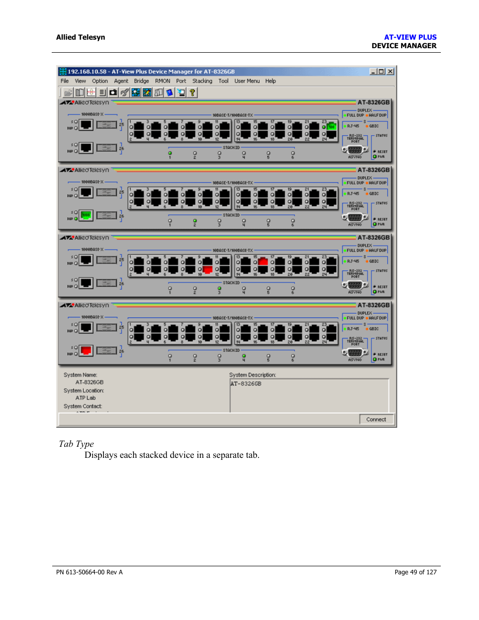 Allied Telesis AT-VIEW PLUS 3.0 DEVICE MANAGER User Manual | Page 49 / 127