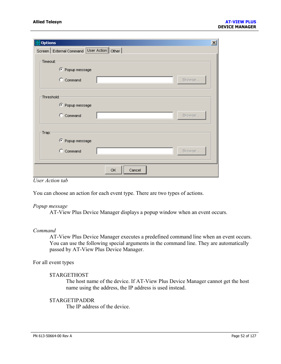 Allied Telesis AT-VIEW PLUS 3.0 DEVICE MANAGER User Manual | Page 52 / 127