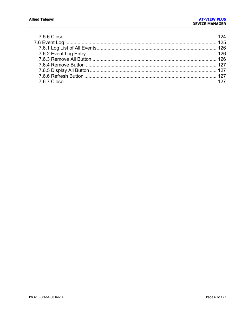 Allied Telesis AT-VIEW PLUS 3.0 DEVICE MANAGER User Manual | Page 6 / 127