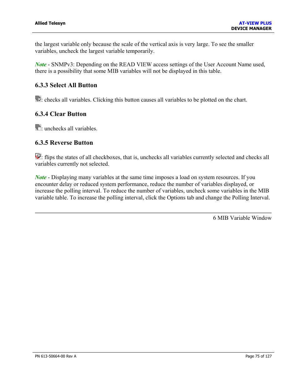 3 select all button, 4 clear button, 5 reverse button | Edit tab, Select all button, Clear button, Reverse button | Allied Telesis AT-VIEW PLUS 3.0 DEVICE MANAGER User Manual | Page 75 / 127