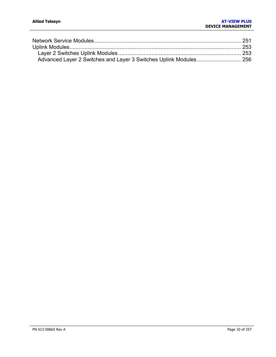 Allied Telesis AT-VIEW PLUS 3.0 DEVICE MANAGEMENT User Manual | Page 10 / 257