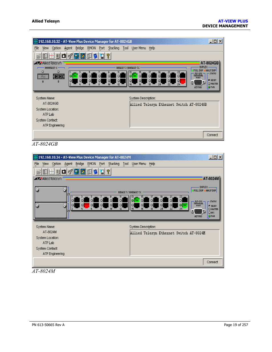 Allied Telesis AT-VIEW PLUS 3.0 DEVICE MANAGEMENT User Manual | Page 19 / 257