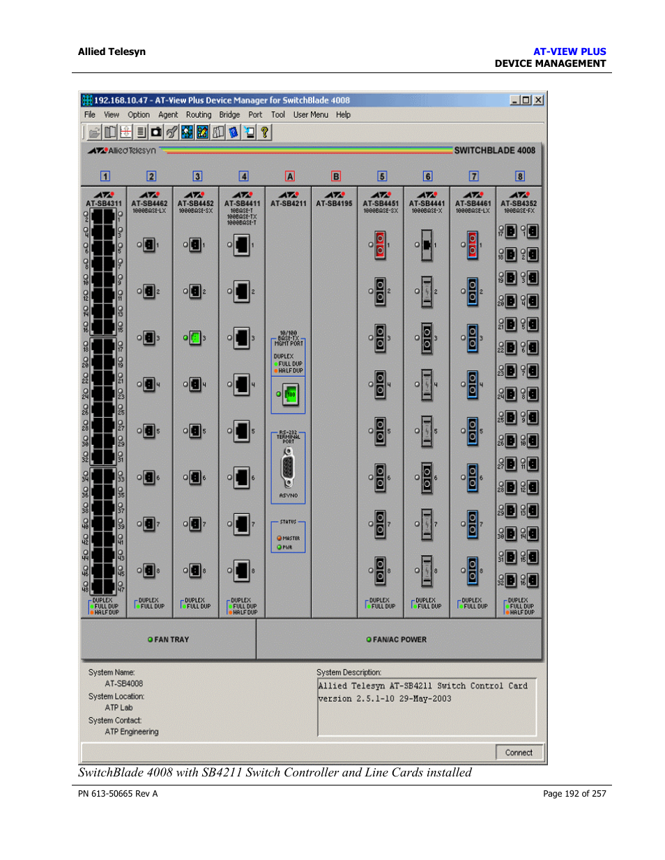 Allied Telesis AT-VIEW PLUS 3.0 DEVICE MANAGEMENT User Manual | Page 192 / 257