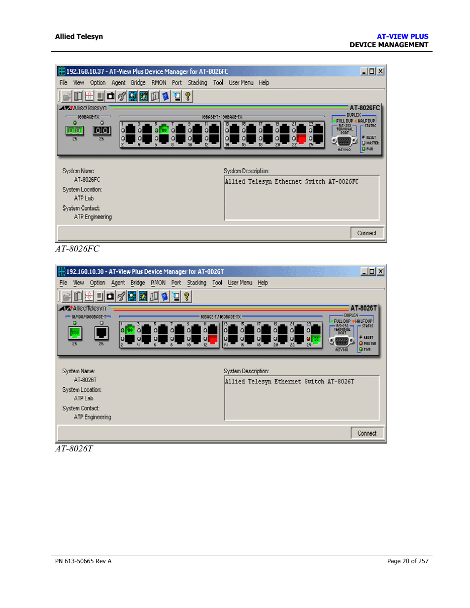 Allied Telesis AT-VIEW PLUS 3.0 DEVICE MANAGEMENT User Manual | Page 20 / 257