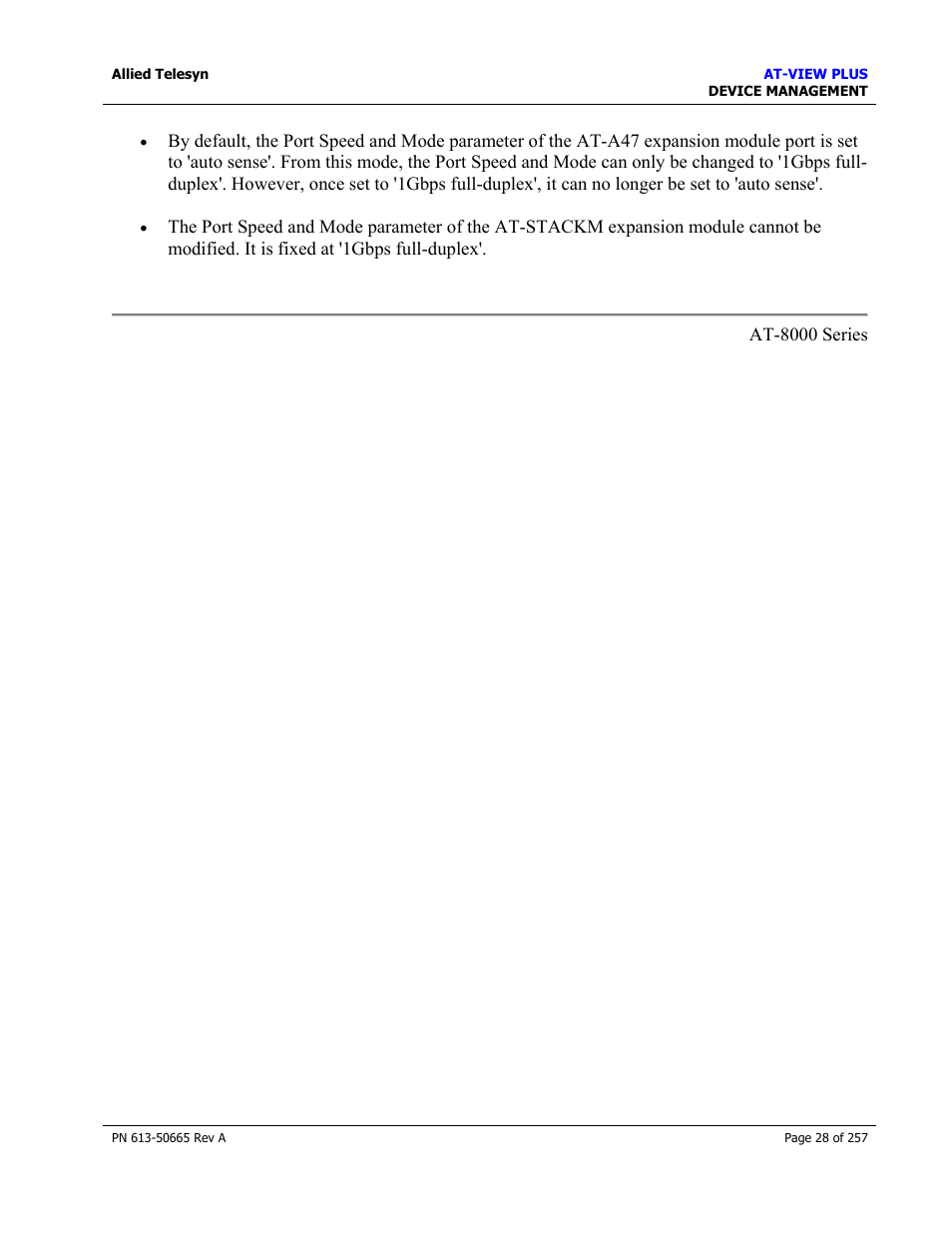 Allied Telesis AT-VIEW PLUS 3.0 DEVICE MANAGEMENT User Manual | Page 28 / 257