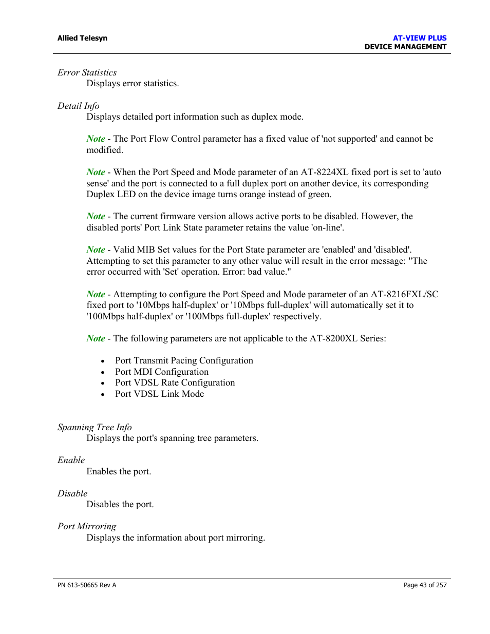 Expansion module notes | Allied Telesis AT-VIEW PLUS 3.0 DEVICE MANAGEMENT User Manual | Page 43 / 257