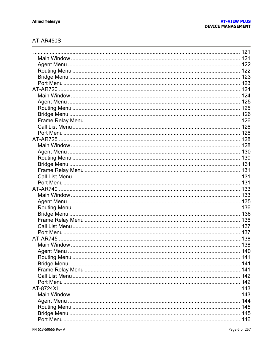 Allied Telesis AT-VIEW PLUS 3.0 DEVICE MANAGEMENT User Manual | Page 6 / 257