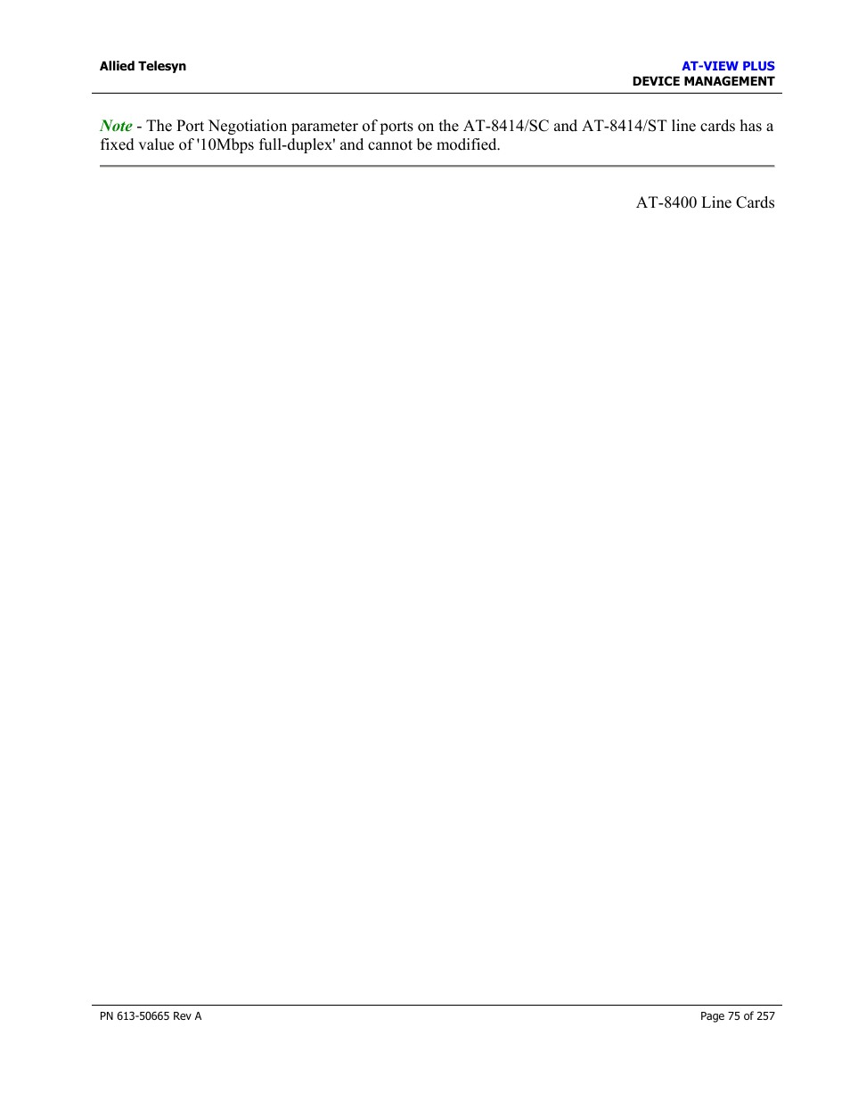 Allied Telesis AT-VIEW PLUS 3.0 DEVICE MANAGEMENT User Manual | Page 75 / 257