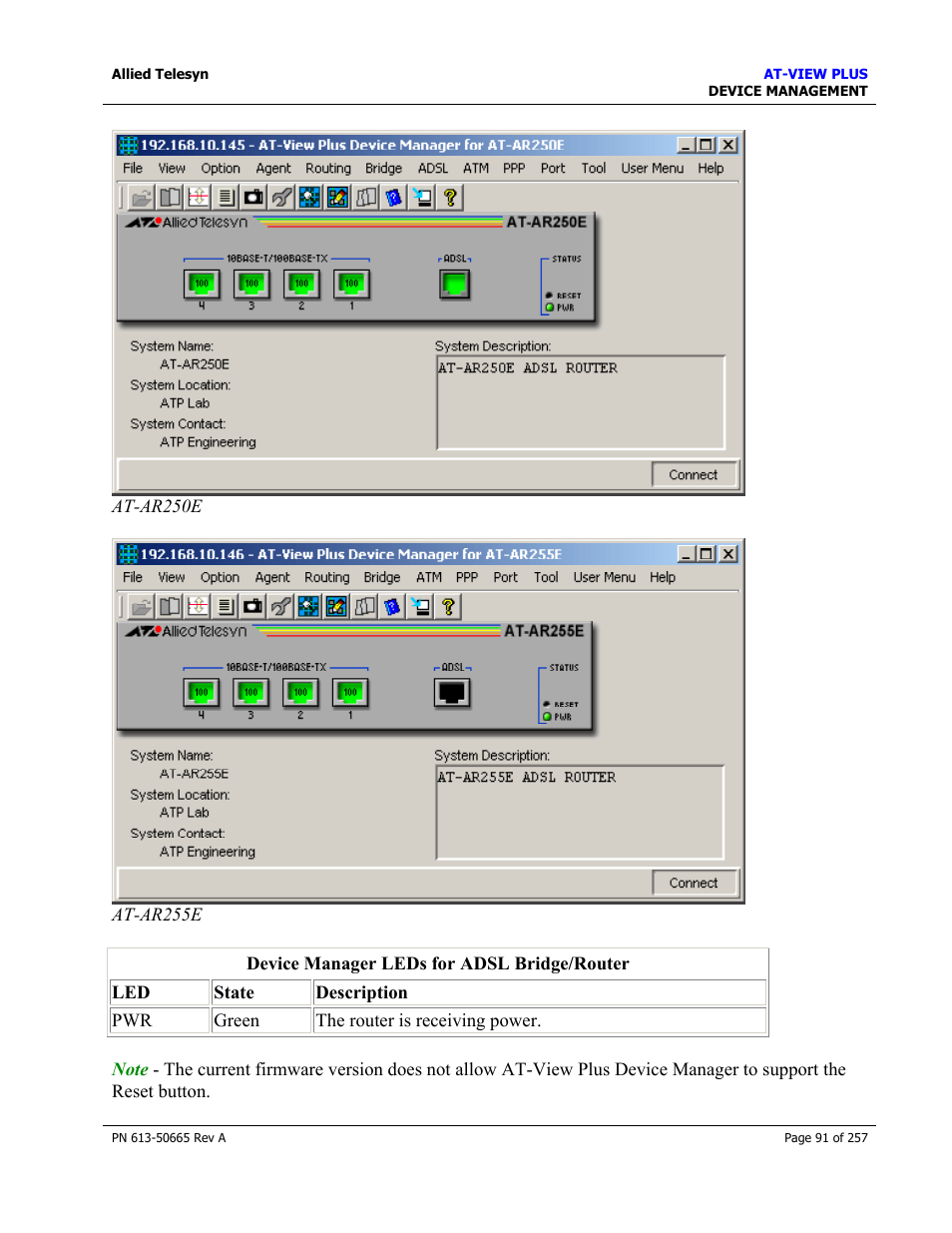 Allied Telesis AT-VIEW PLUS 3.0 DEVICE MANAGEMENT User Manual | Page 91 / 257