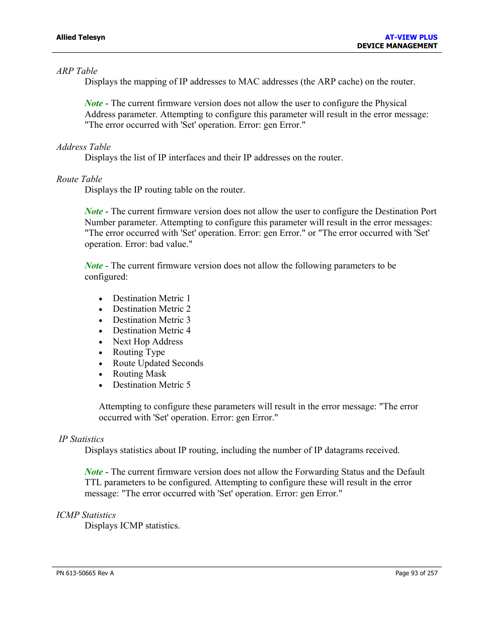 Allied Telesis AT-VIEW PLUS 3.0 DEVICE MANAGEMENT User Manual | Page 93 / 257