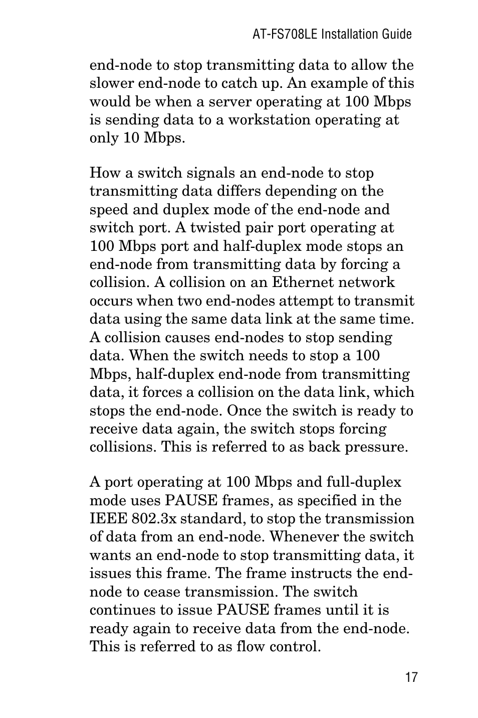 Allied Telesis AT-FS708LE User Manual | Page 17 / 50