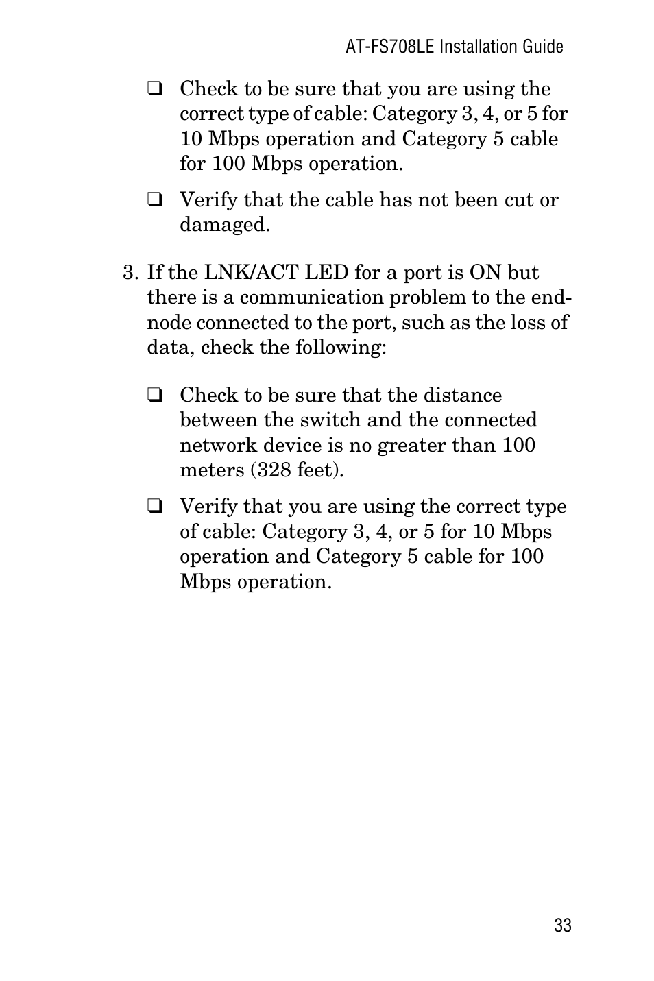 Allied Telesis AT-FS708LE User Manual | Page 33 / 50