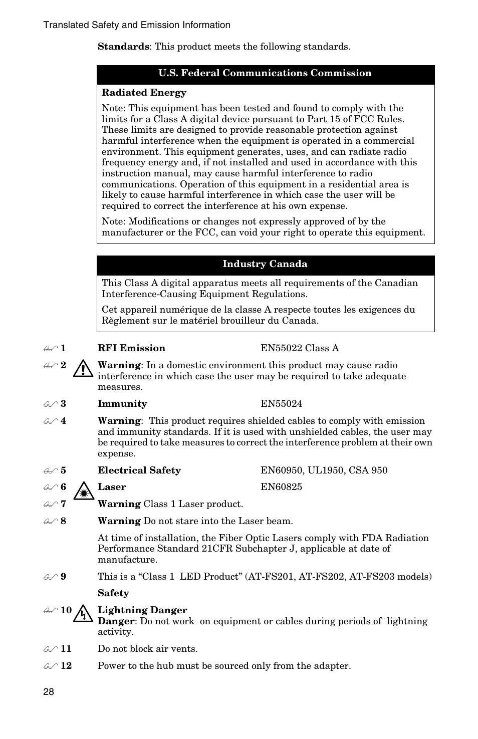 Allied Telesis AT-FS202SC/FS4 User Manual | Page 36 / 44