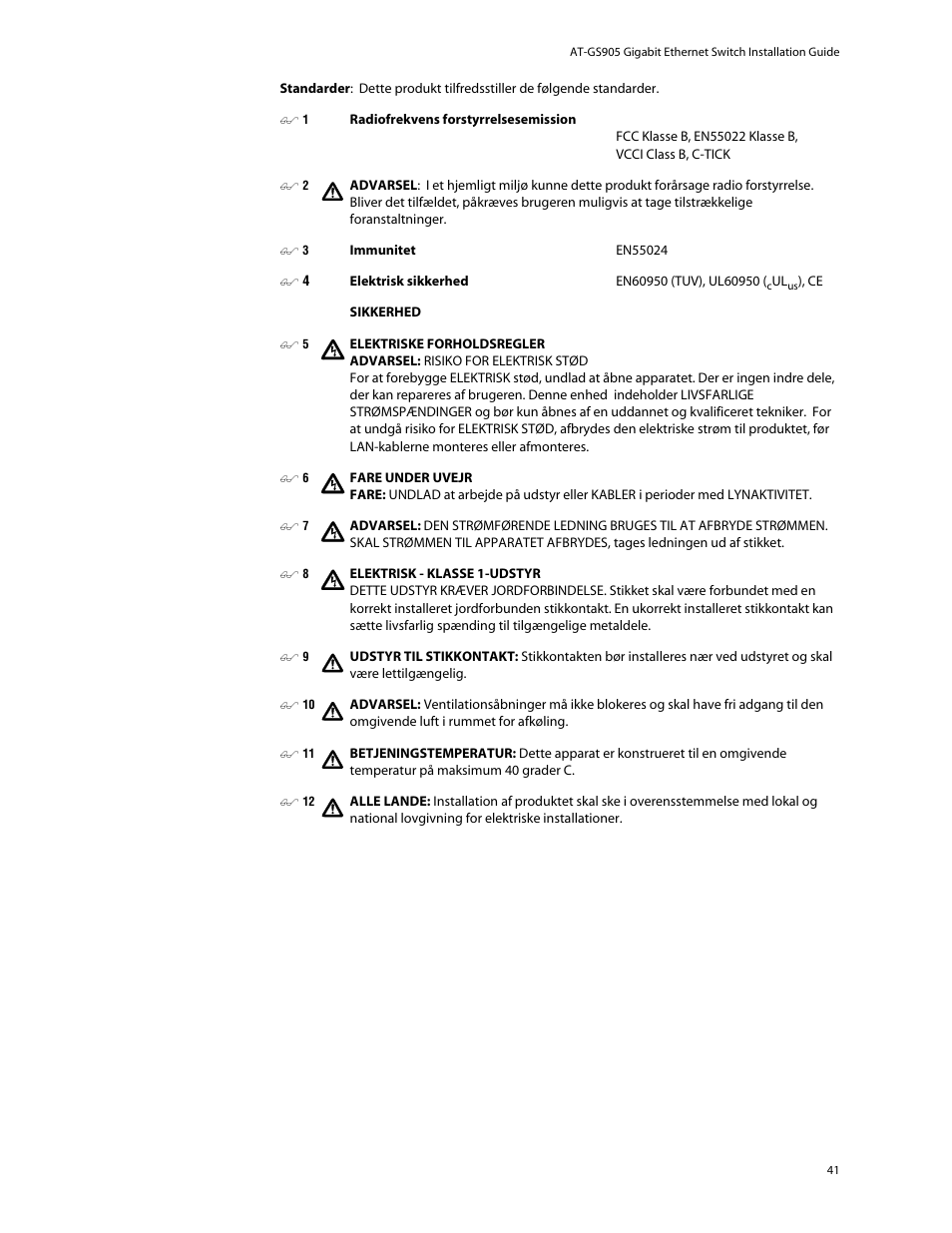 Allied Telesis AT-GS905 User Manual | Page 41 / 49