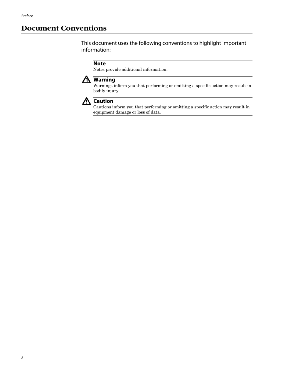 Document conventions | Allied Telesis AT-GS905 User Manual | Page 8 / 49